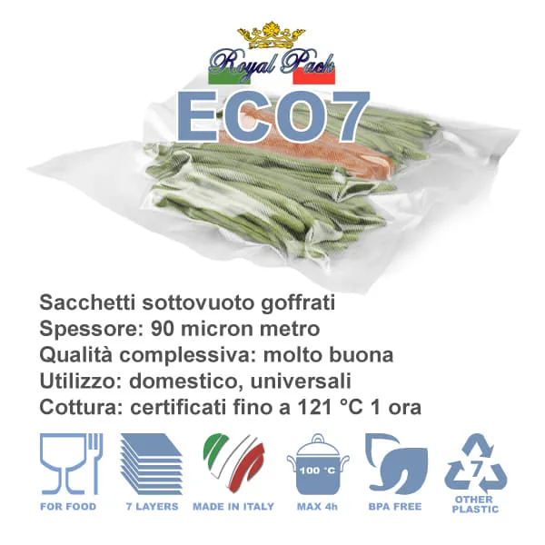 HOOMEI | Sacchetti per sottovuoto | Sacchetti per sottovuoto 50 pezzi con  tenuta termica | Sacchetti sottovuoto per frigorifero, congelatore