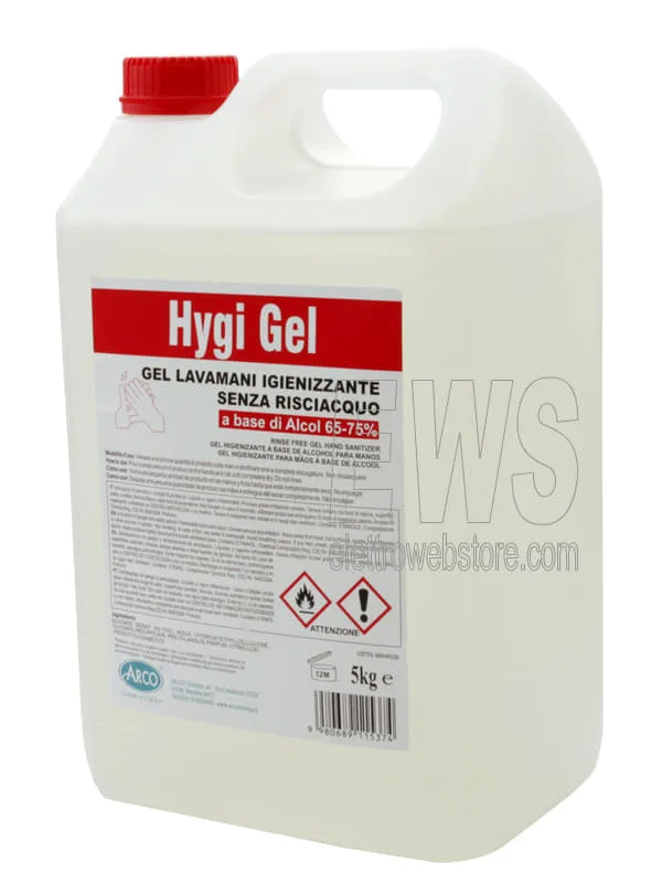 Igienizzante mani gel alcool antibatterico lt. 5 70% v/v - Chemia Srl