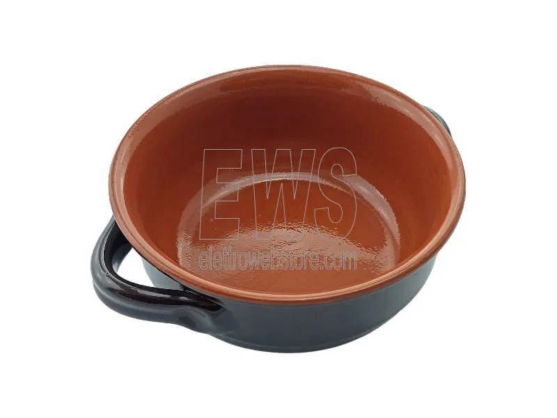 Casseruola terracotta smaltata con manici