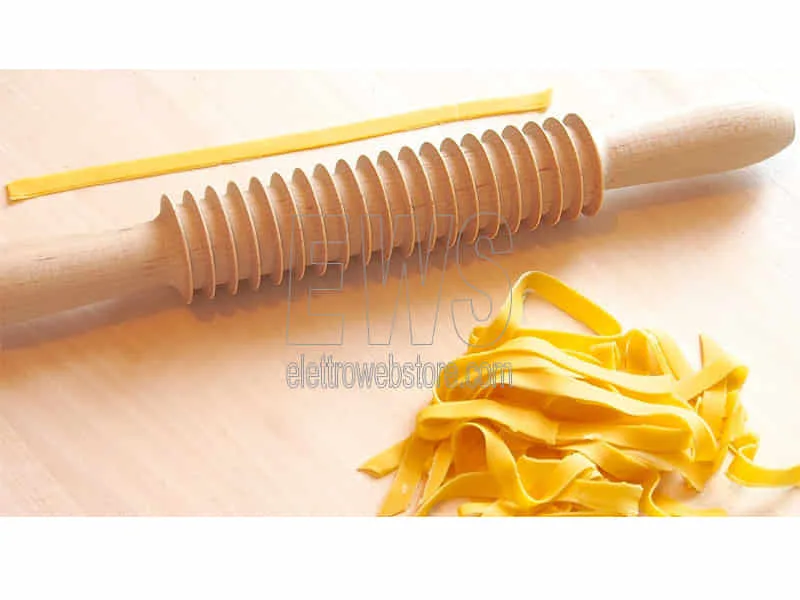 Set 4 mattarelli taglia pasta legno faggio spaghetti fettuccine tagliatelle  pappardelle