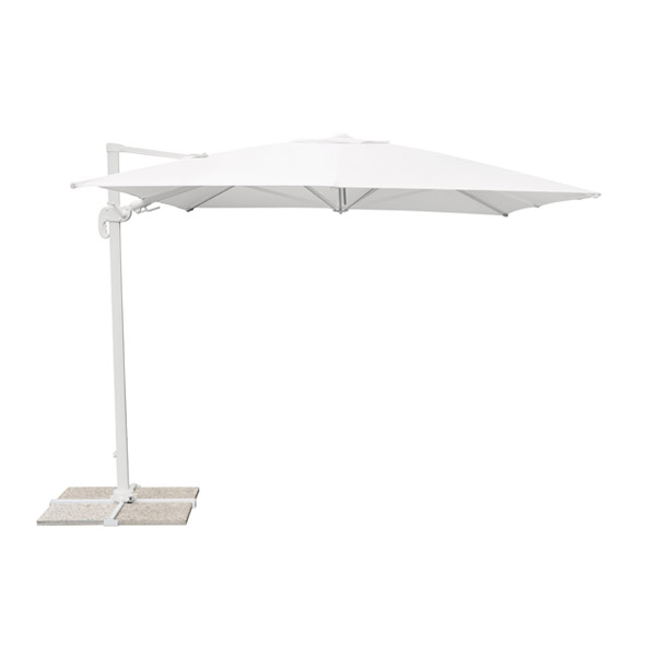 Ombrellone California 3 x 4 mt. basculante con palo laterale bianco E5057B