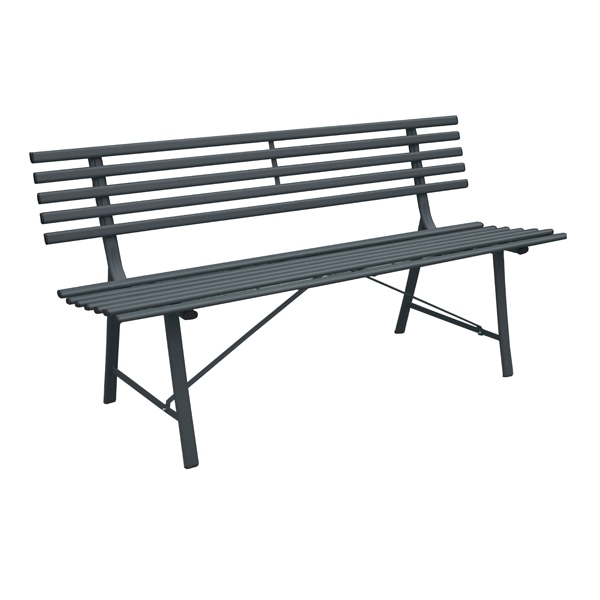 Banco Gallipoli de hierro gris antracita BEF24G