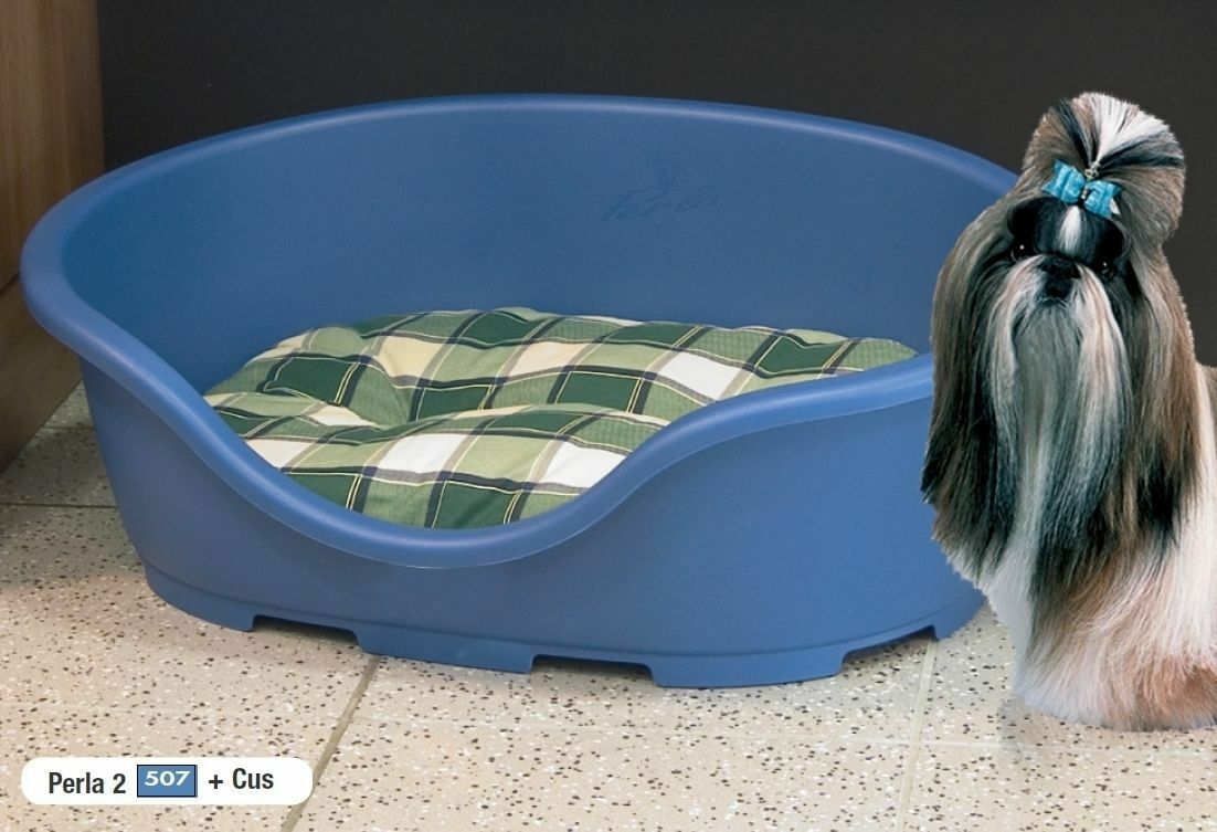 Marchioro Perla lit en plastique pour animaux de compagnie avec coussin