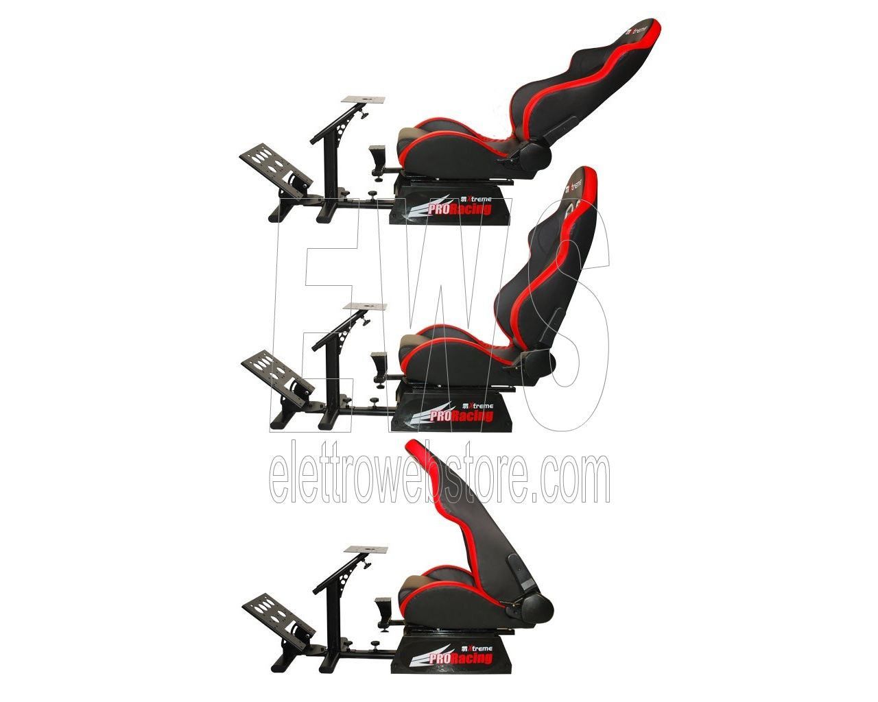 Sedia Gaming Nacon Racing Cobra - Design Ergonomico, Similpelle, Schienale Regolabile, Braccioli Regolabili, Base A Stella