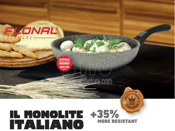 Flonal Monolite padella induzione con manico estraibile