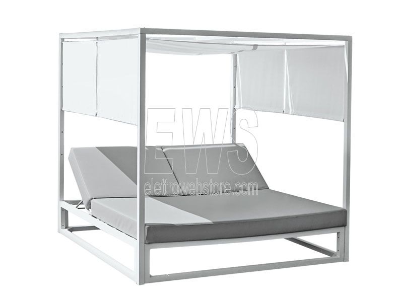 Toldo doble aluminio blanco 195x195x200 cm OASI7