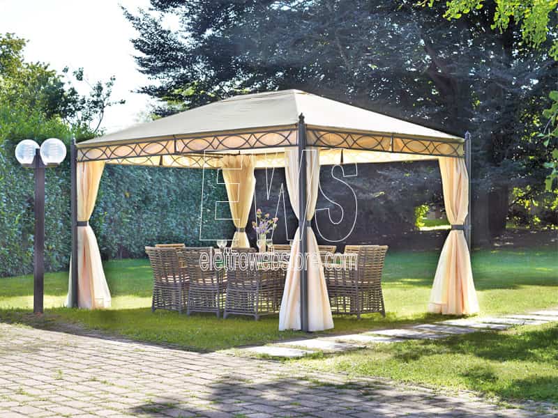 Oregon Eisen-Pavillon 3X4 Sand Polyester Abdeckung GAZ372