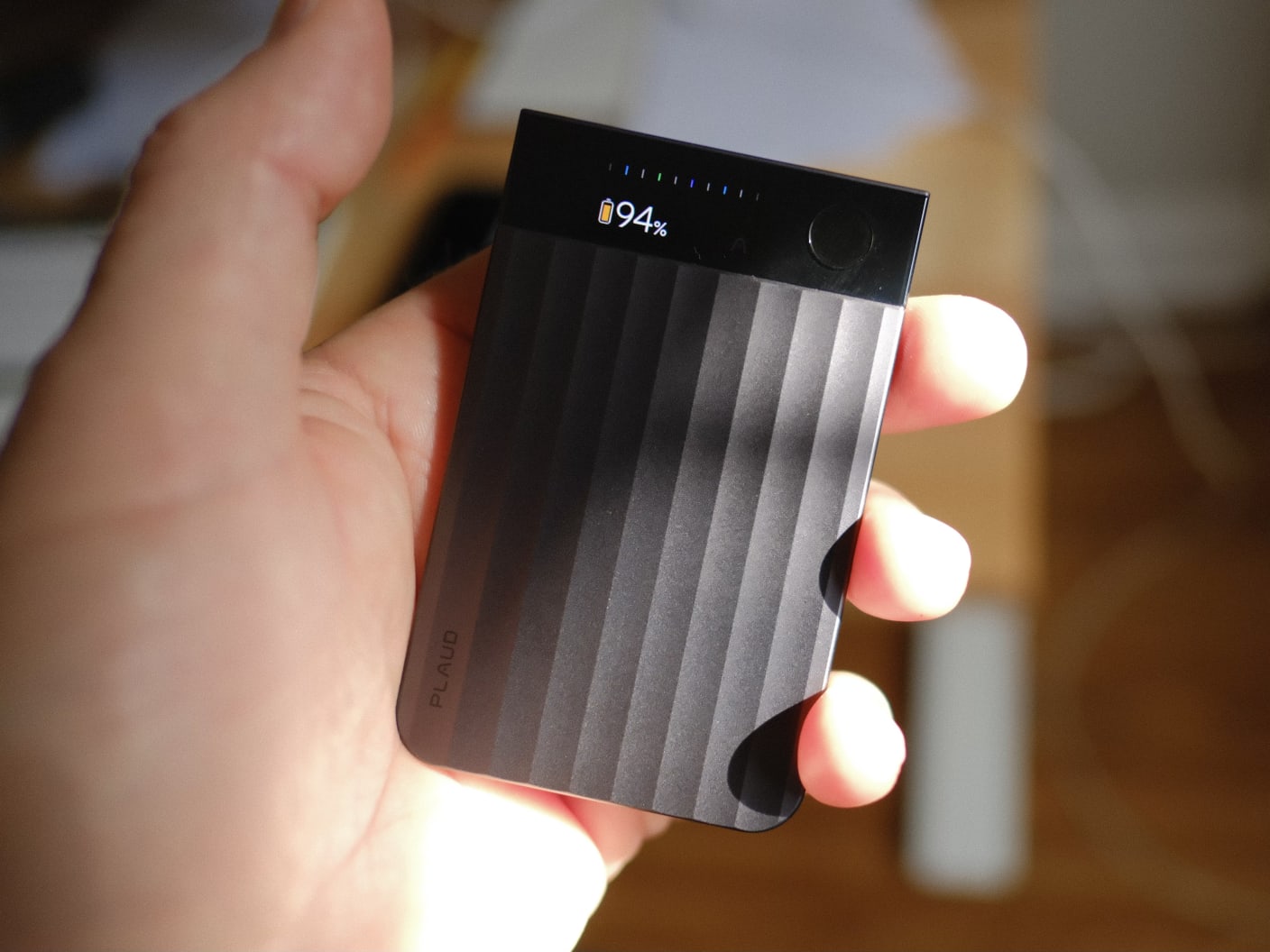 Hand holding the Plaud Note Pro