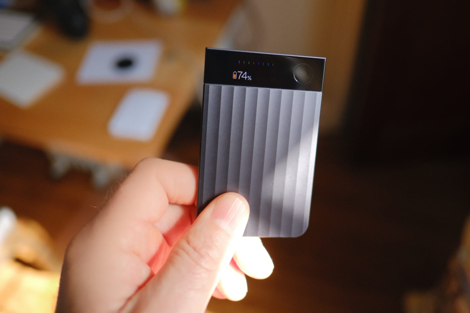 Hand holding the Plaud Note Pro