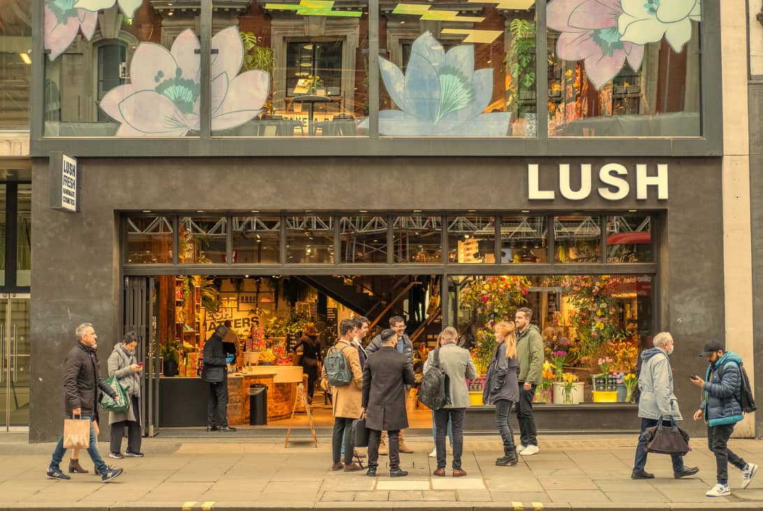 LUSH Cosmetics colour overlay