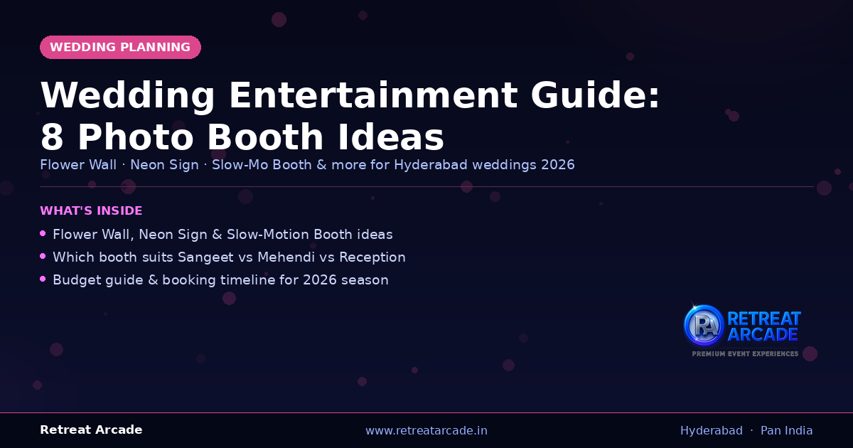 Wedding Entertainment Guide: 8 Photo Booth Ideas for Hyderabad Weddings in 2026