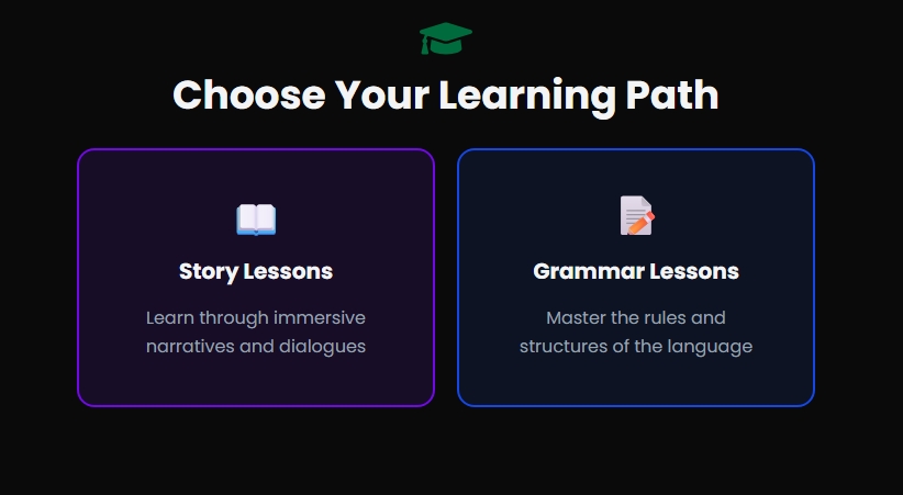 Roberto Language Teacher Hub Lesson choice