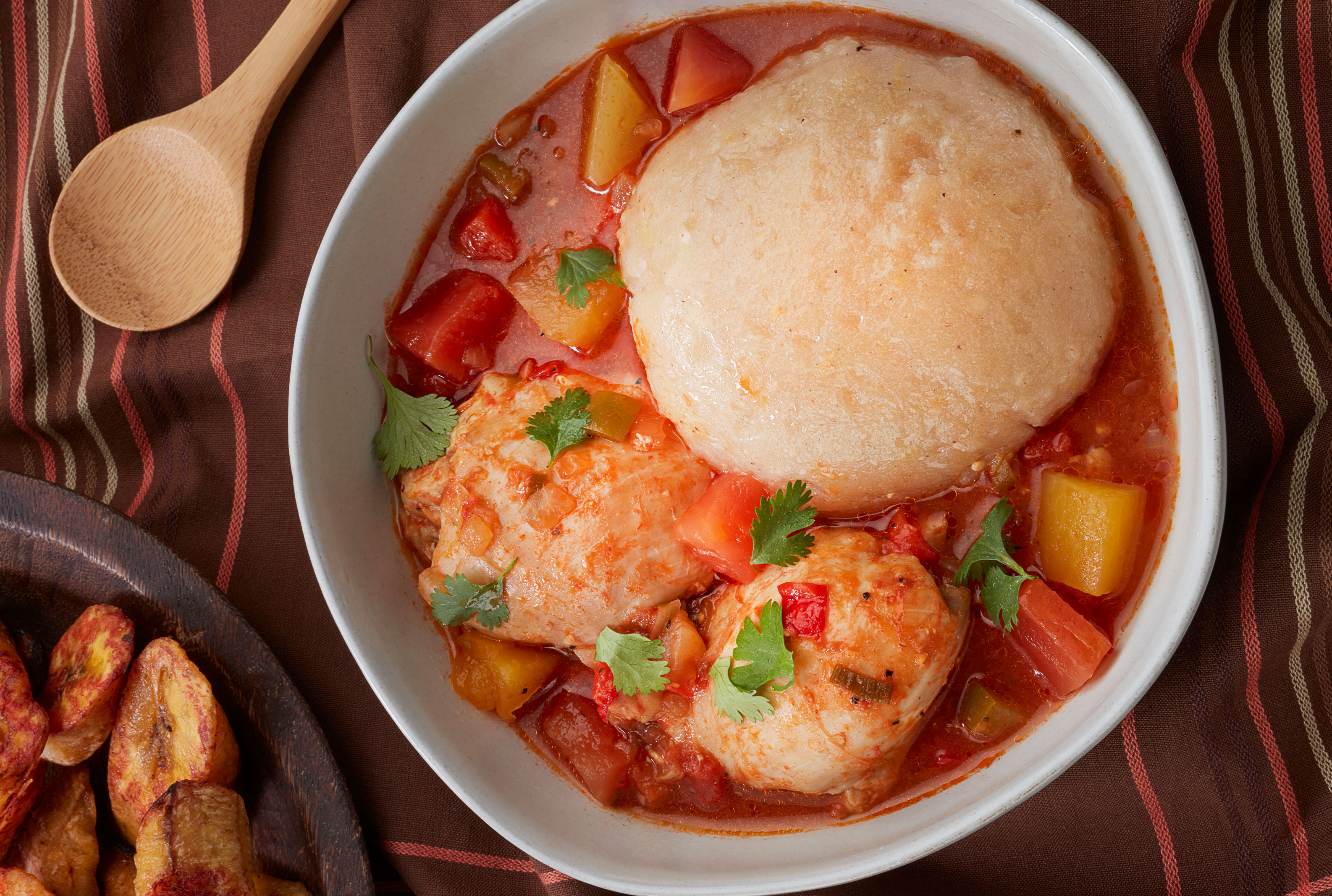 Kedjenou with Fufu (Chicken Stew with Dumplings)