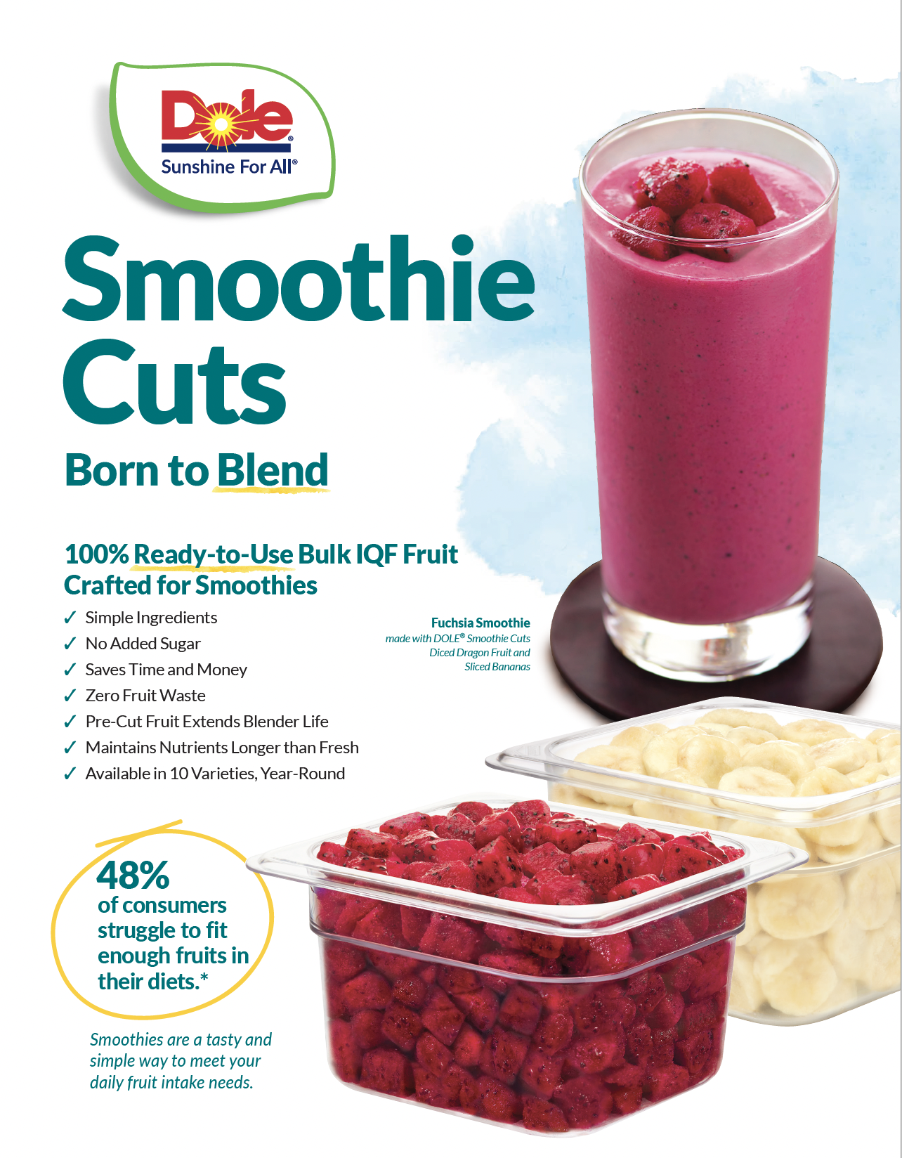 Dole Smoothie Cuts Sell Sheet