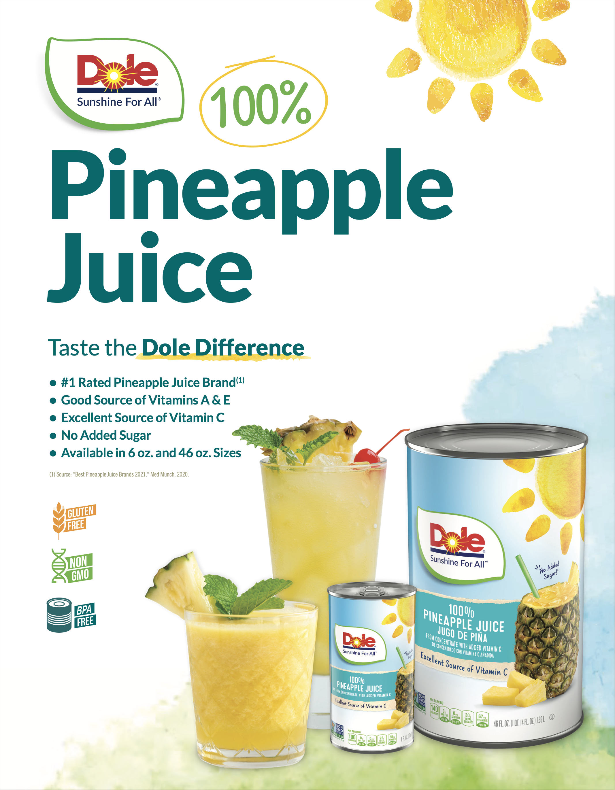 Dole Pineapple Juice Sell Sheet