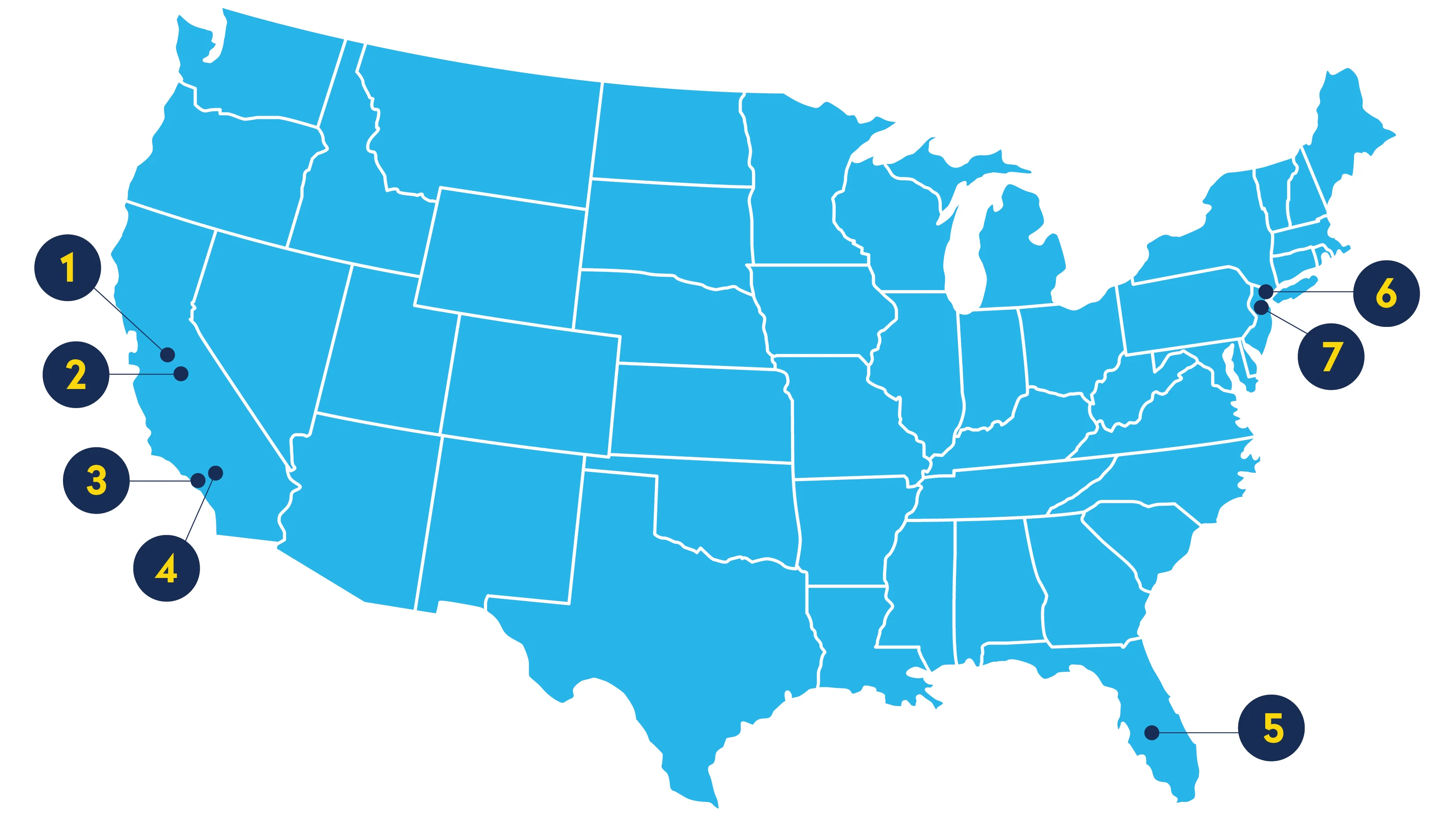 Dole Specialty Ingredient Distibution Locations
