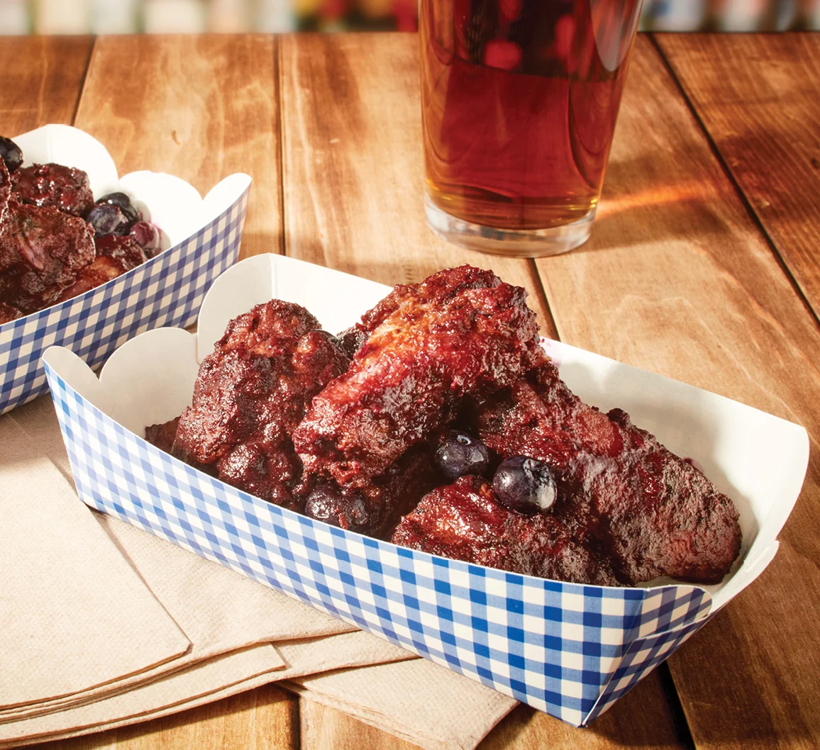 Blueberry Sriracha Chicken Wings