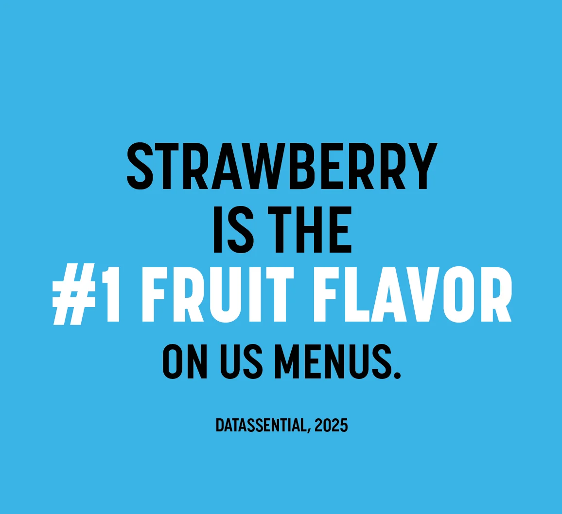 Strawberry is the #1 Fruit Flavor on U.S. Menus