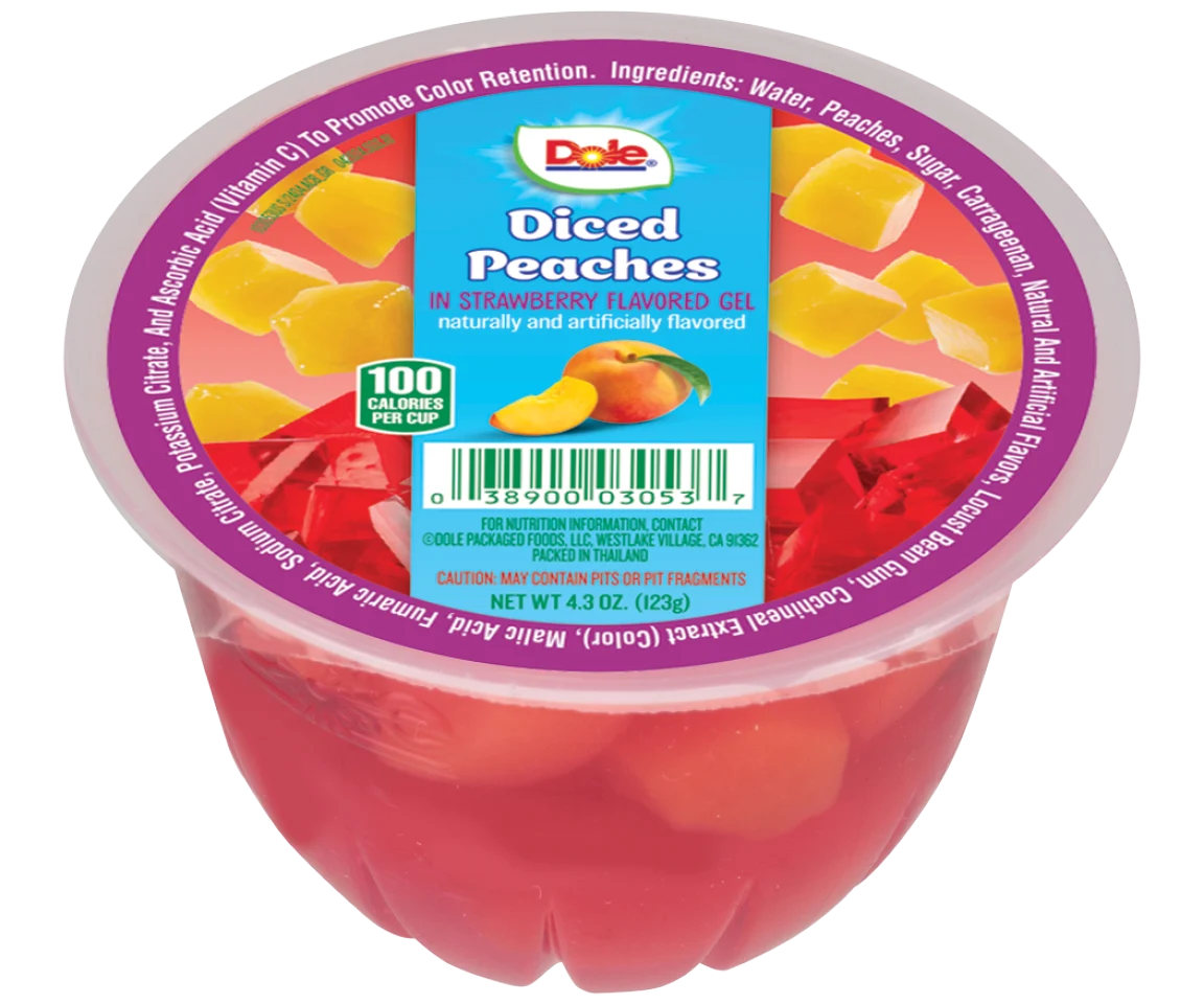 Dole Diced Peaches in Strawberry Gel