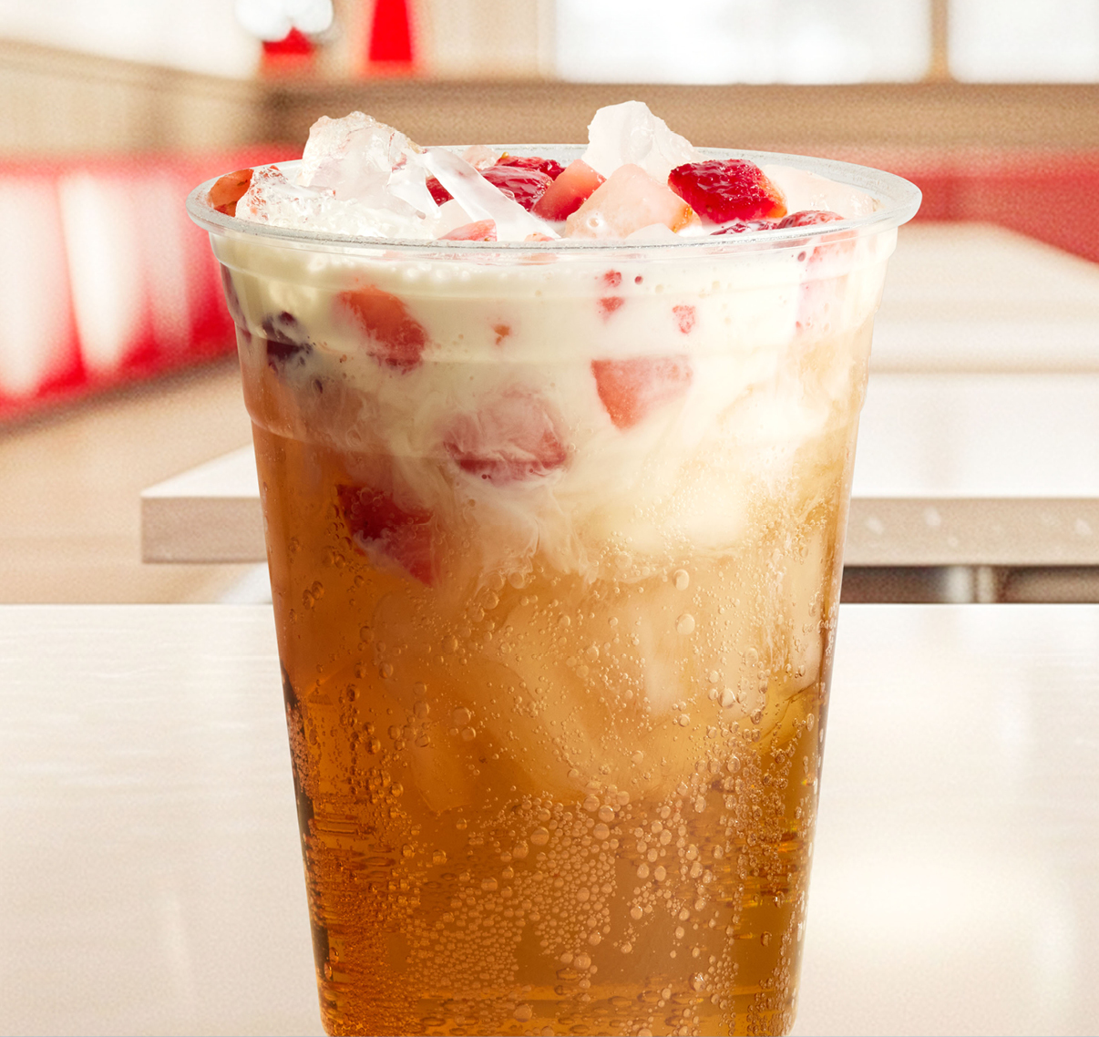Strawberries and Cream Dirty Soda