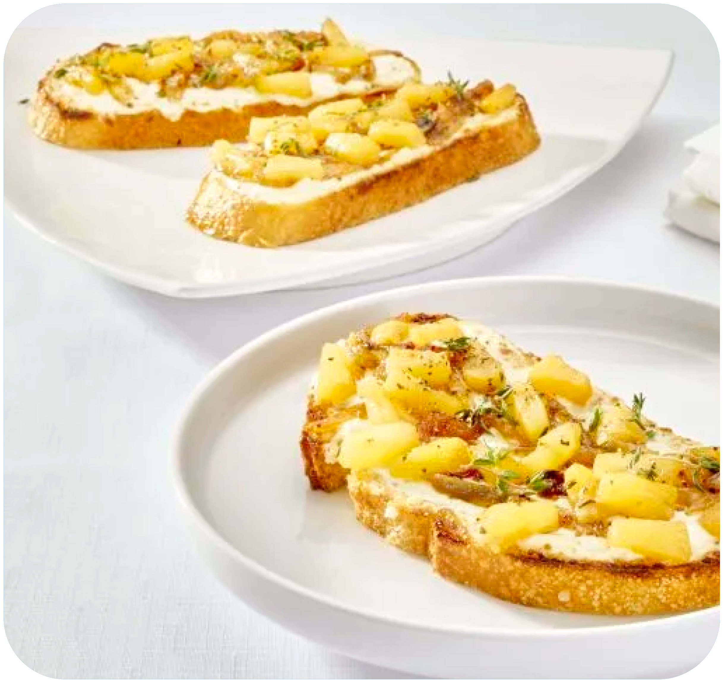 Pineapple Carmelized Onion Tartine