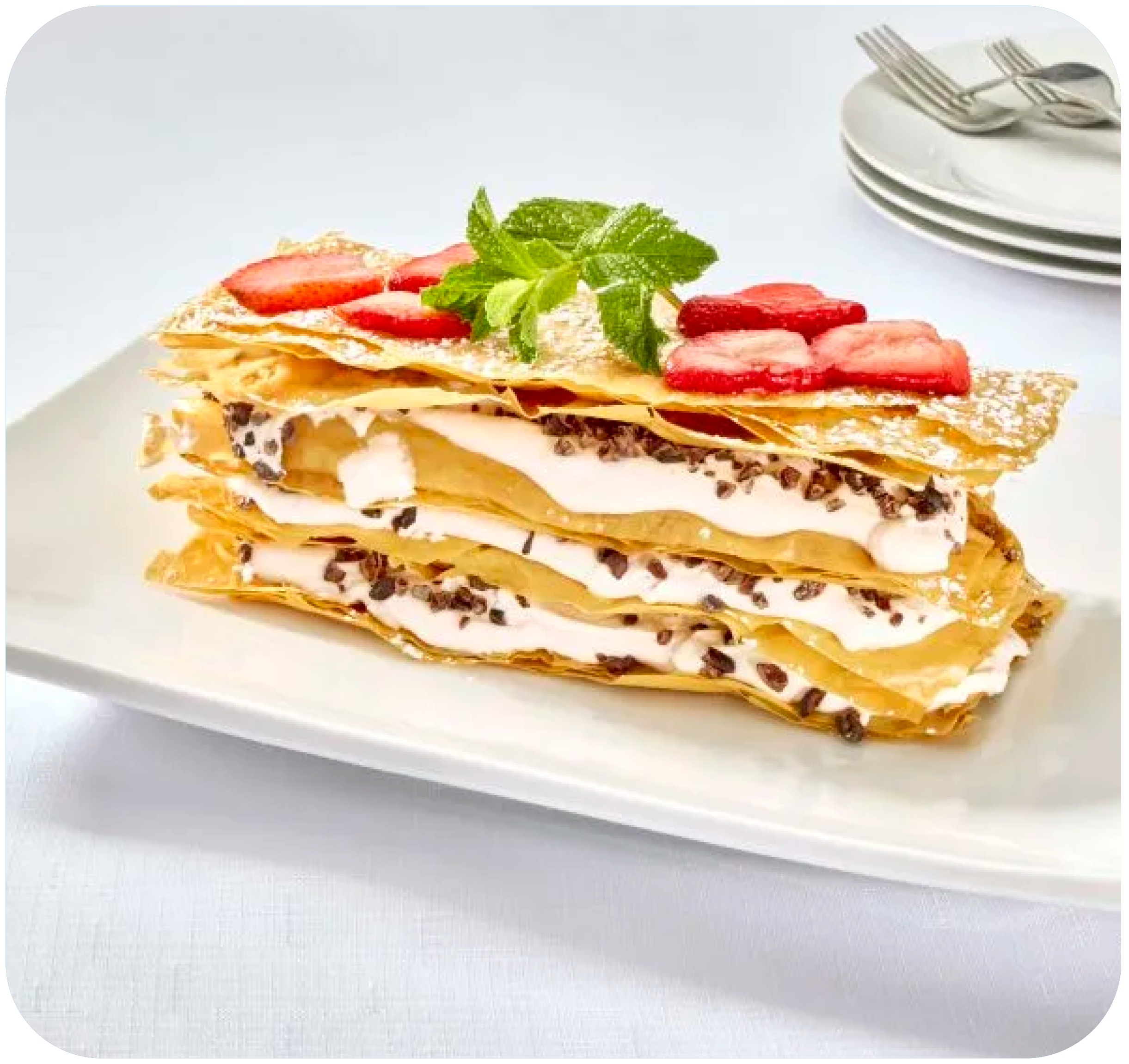 Crispy Phyllo Napoleon With Strawberry Mascarpone