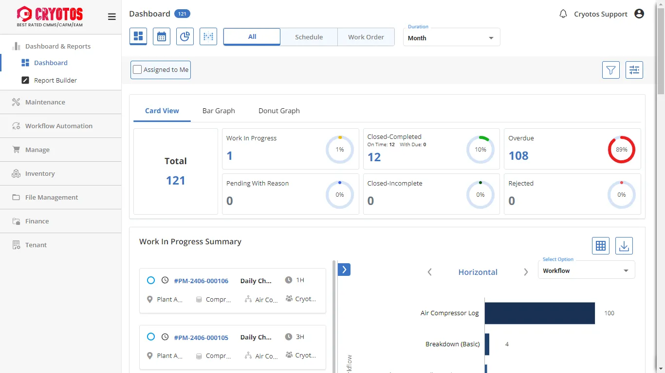Cryotos Mobile CMMS Software