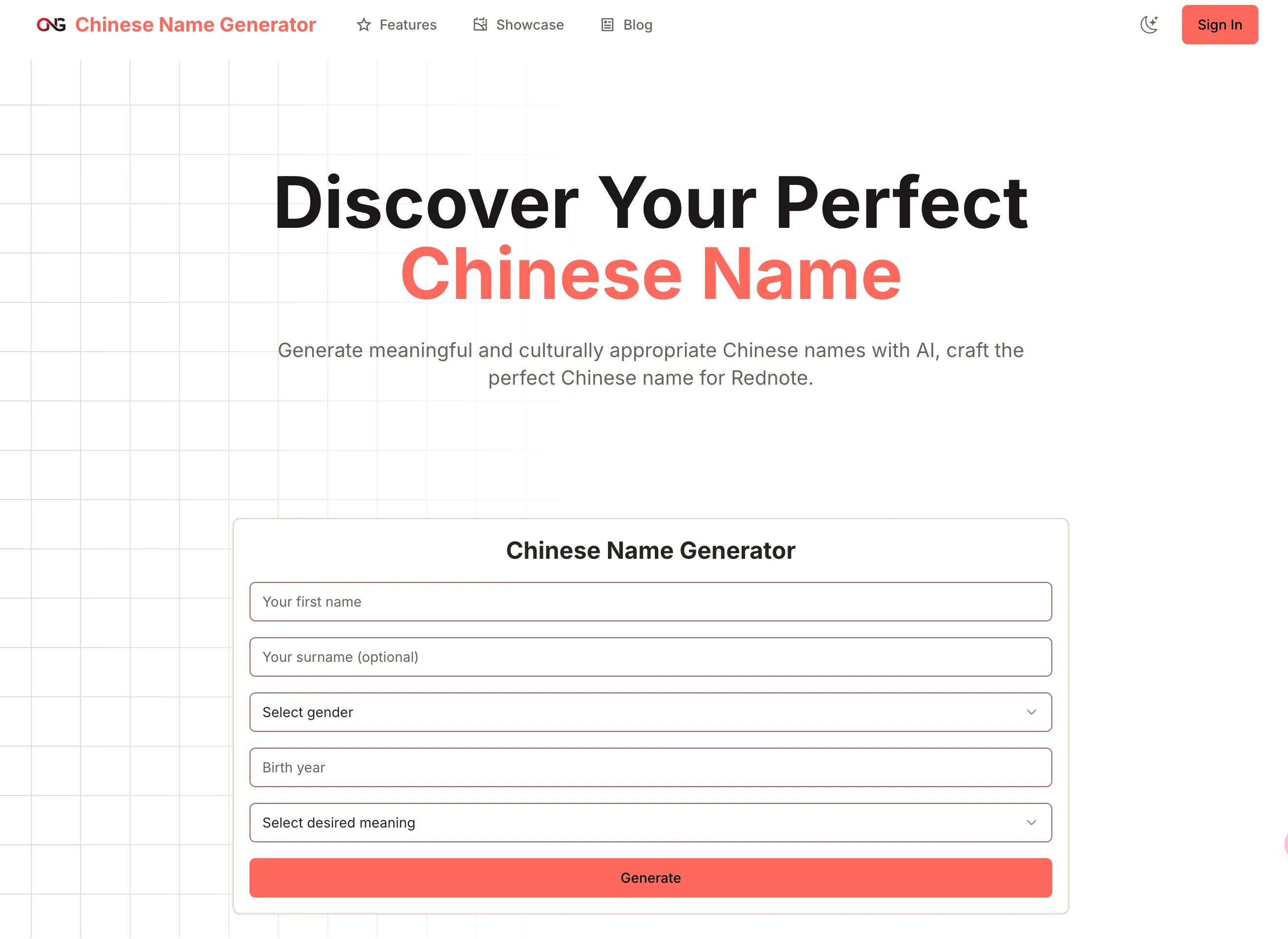 Chinese Name Generator