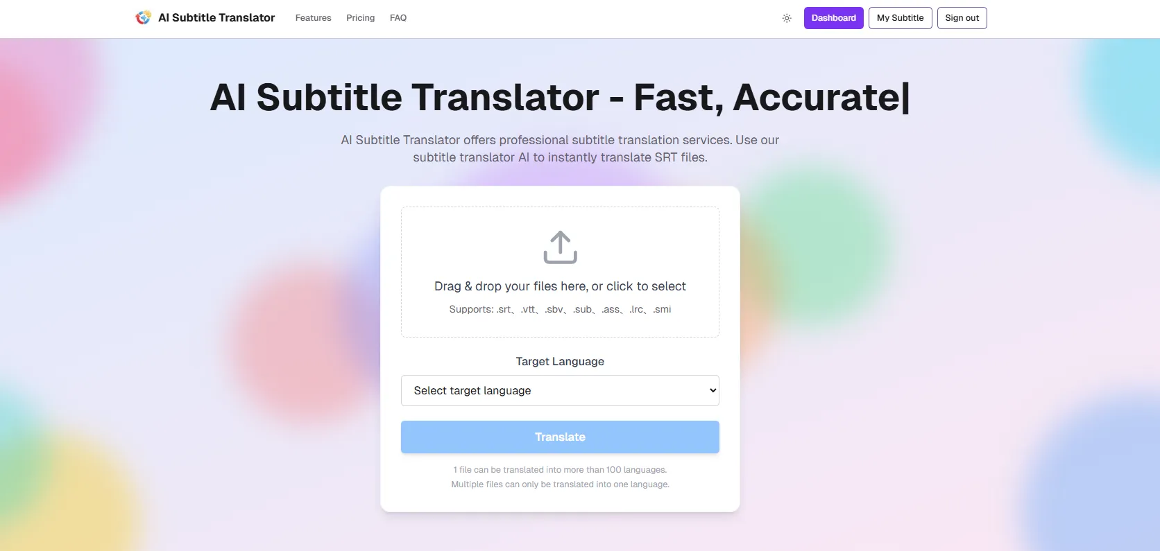 AI Subtitle Translator