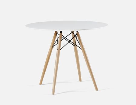 Eiffel Round Lacquered Dining Table With Solid Beech Wood L