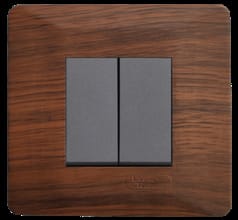 1 Module Cover Plate - Cinnamon Wood (Wooden Finish)