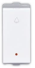 Bell Push 10AX with Indicator 1M - White