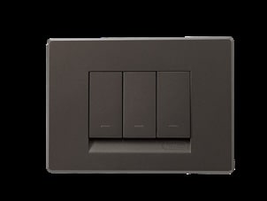 1 Module Cover Plate with Grid Frame - Mountain Grey