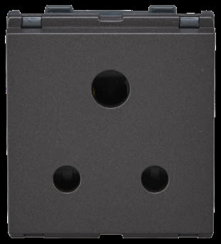 Socket 6A 3 Pin with ISI (Heavy Duty) 2M - Mountain Grey