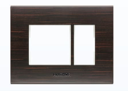 1 Module Cover Plate - Black Ebony (Wooden Finish)