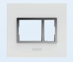 8 Module Cover Plate - White, Square (Standard Finish)