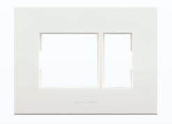 8 Module Cover Plate - White, Vertical (Standard Finish)