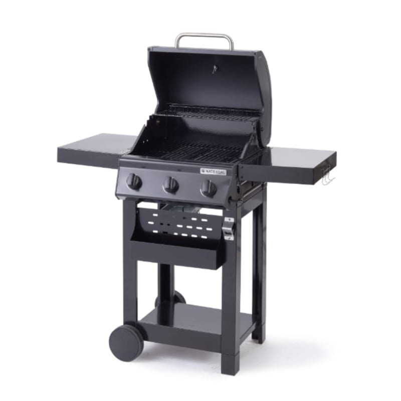 Barbecue au gaz – 114 x 55 x 114 cm – NATERIAL Alton, 3 brûleurs, noir - Image 2