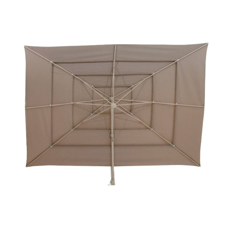 Parasol déporté rectangulaire multi-toile « Melhia » lin 4 x 3m en aluminium acier et oléfine – Hespéride - Image 2