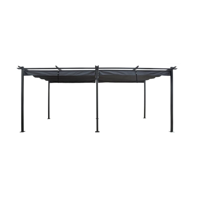 Pergola en métal avec toit rétractable – 3 x 6 m – Anthracite - Image 2