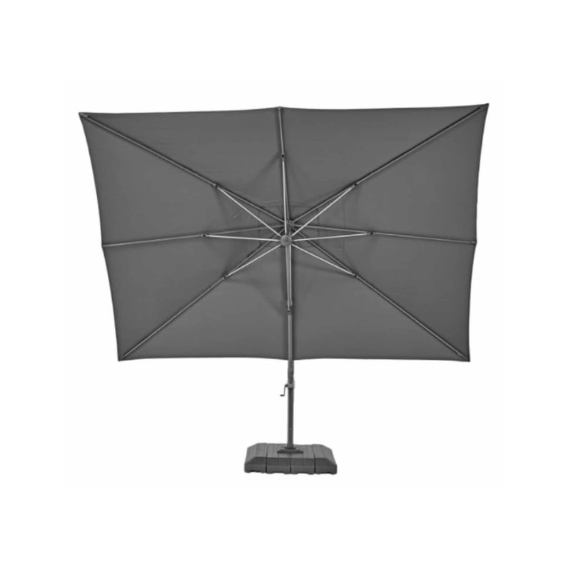 Parasol déporté NATERIAL Sonora gris rectangulaire, L.391 x l.282 cm - Image 2