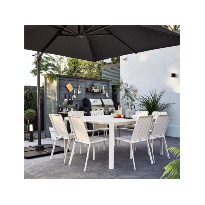 Parasol déporté NATERIAL Aura anthracite carré, L.286 x l.286 cm - Image 2