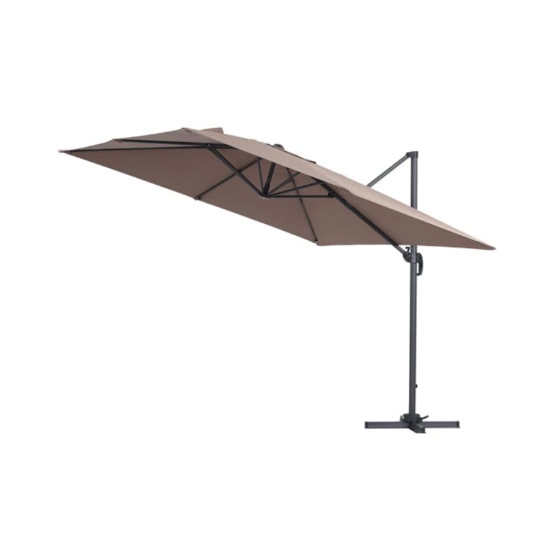 Parasol déporté « Sun 3 » – 3 x 3 m – Taupe - Image 2