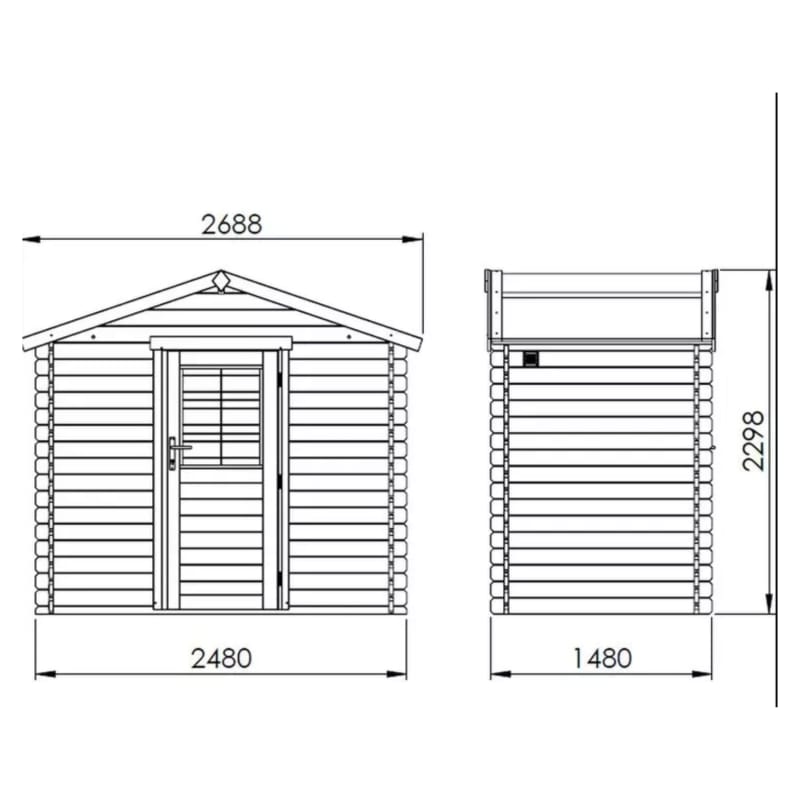 Chalet de Jardin en Bois Traité – 4.2 m2 – Qualité Premium- Prix usine – DESTOCKAGE - Image 3