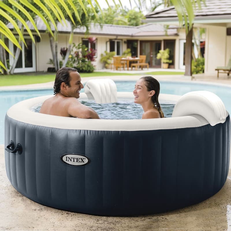 Spa Gonflable – INTEX – Blue Navy 4 places + Couverture Thermique – DESTOCKAGE - Image 2