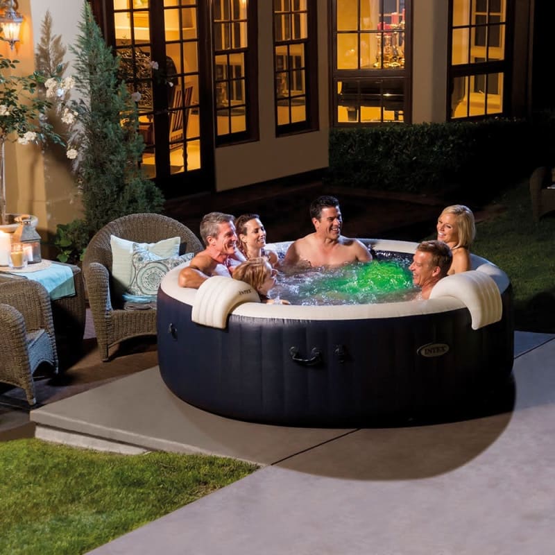 Spa Gonflable – INTEX – Blue Navy 4 places + Couverture Thermique – DESTOCKAGE - Image 3