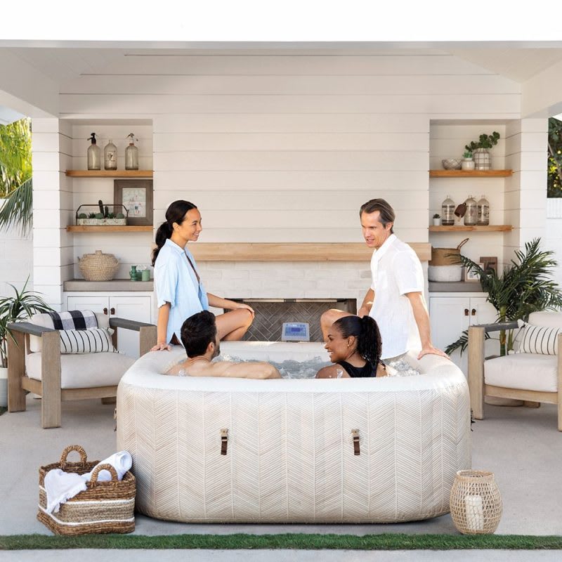 Spa Gonflable – INTEX – Chevron 4 places + Couverture Thermique – DESTOCKAGE - Image 3