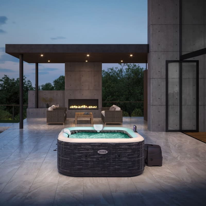 Spa Gonflable – INTEX – Ardoise 4 places + Couverture Thermique - Image 3