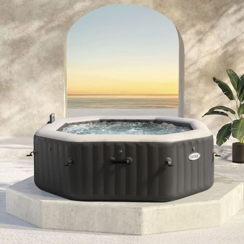 Spa Gonflable – INTEX – Carbone 4 places + Couverture Thermique – DESTOCKAGE - Image 2