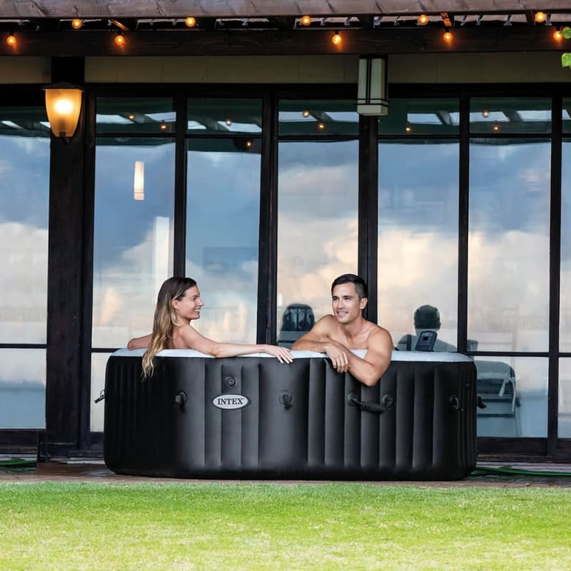 Spa Gonflable – INTEX – Carbone 4 places + Couverture Thermique – DESTOCKAGE - Image 3